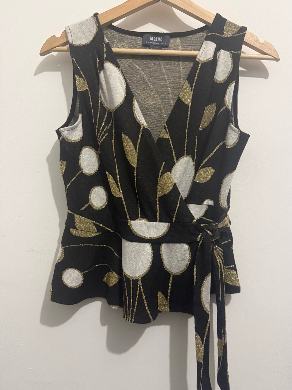 Maeve Anthropologie Wrap Peplum Top Small